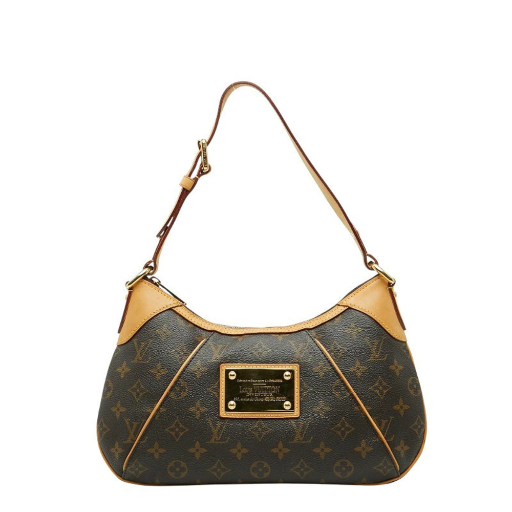 Louis Vuitton Monogram Thames Shoulder Bag Brown Leather